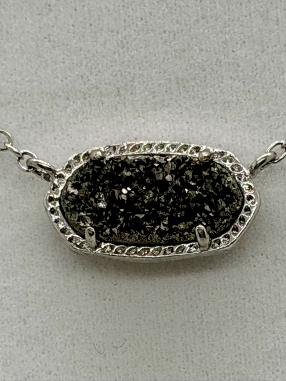 Kendra Scott Black Druzy necklace